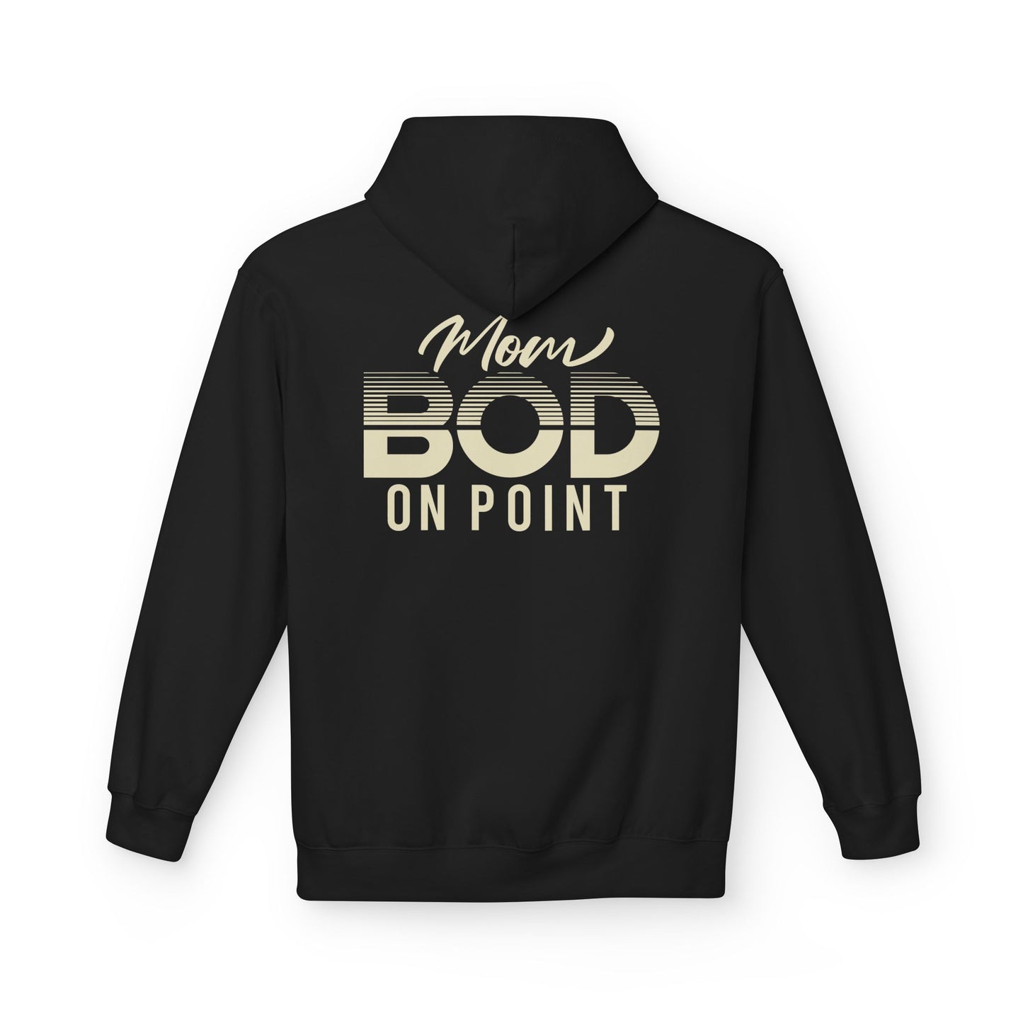 Mom Bod On Point Funny Graphic Hoodie white color variant
