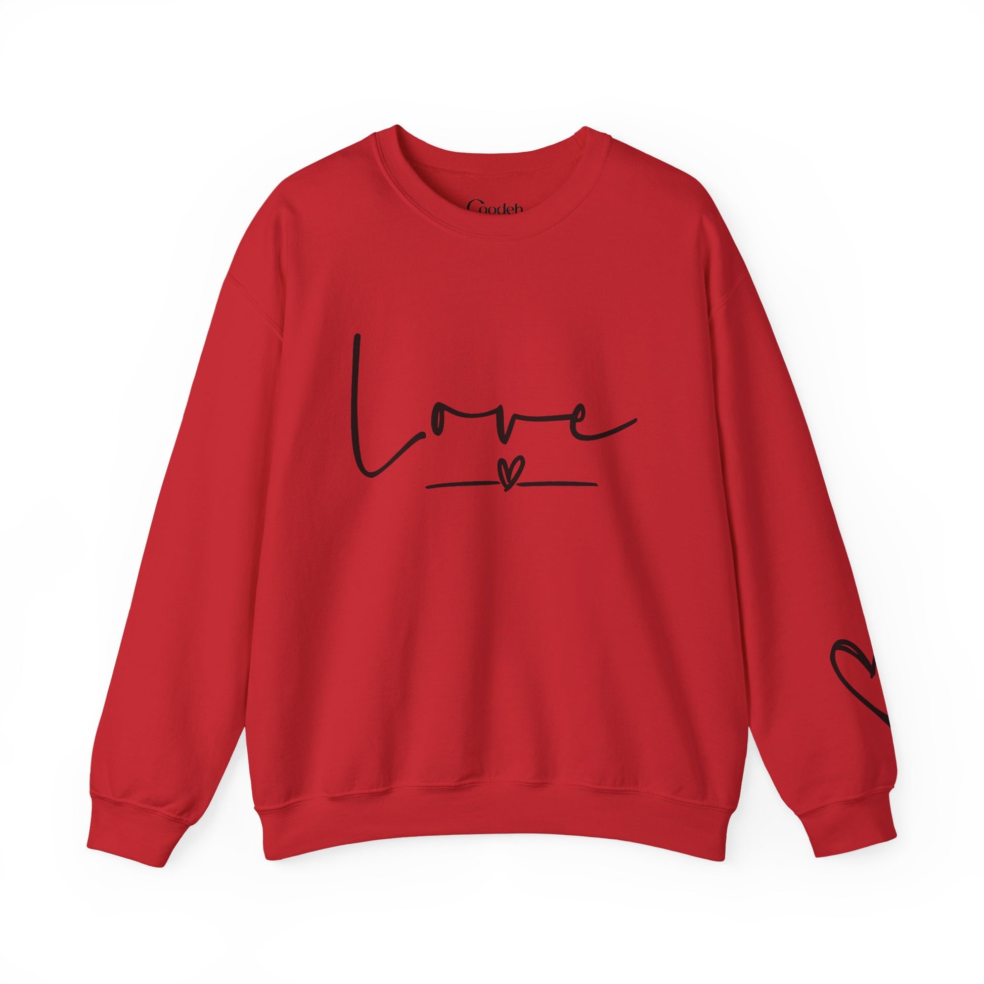 Love Graphic Crewneck Sweatshirt fleece interior