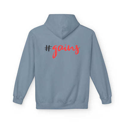 Gains Workout Hoodie for Fitness Lovers drawstring hood