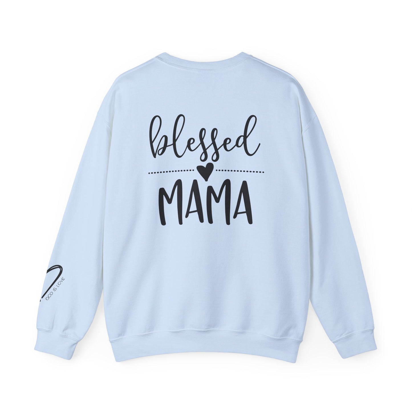 Blessed Mama Crewneck Sweatshirt graphic print detail
