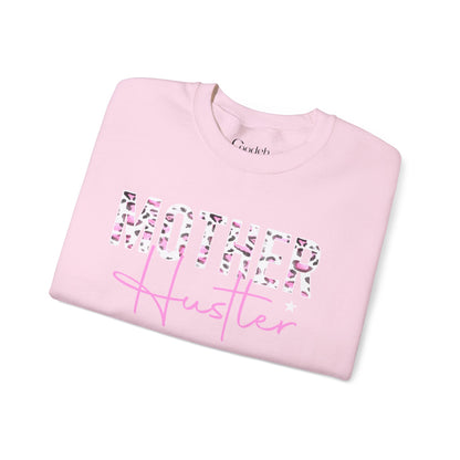 Mother Hustler Leopard Crewneck Sweatshirt relaxed fit