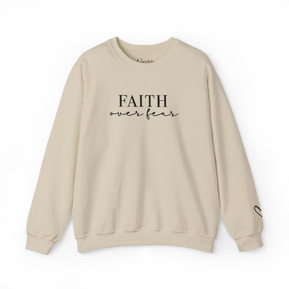 Faith Over Fear Crewneck Sweatshirt back view