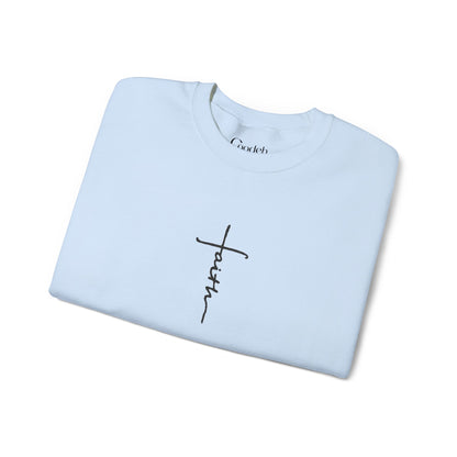 Faith Cross Script Crewneck Sweatshirt casual style