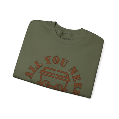All You Need Is Coffee Crewneck Sweatshirt relaxed fit