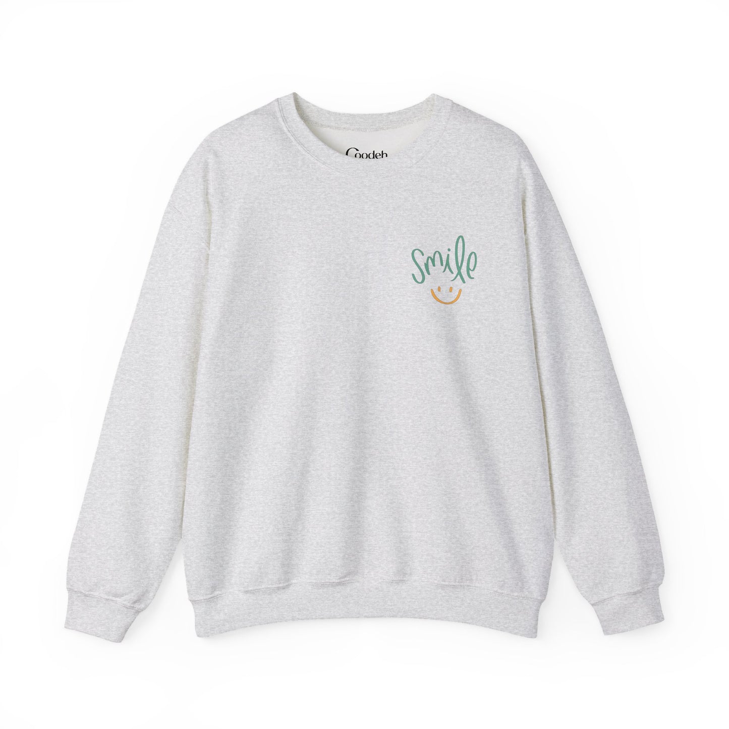 Life Is Good Crewneck Sweatshirt close up view