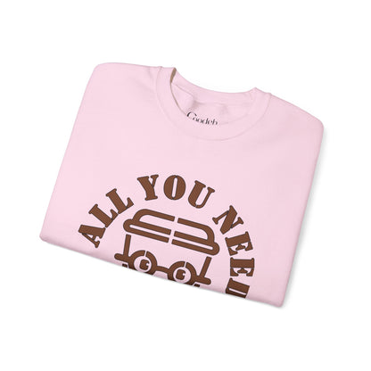 All You Need Is Coffee Crewneck Sweatshirt collar detail