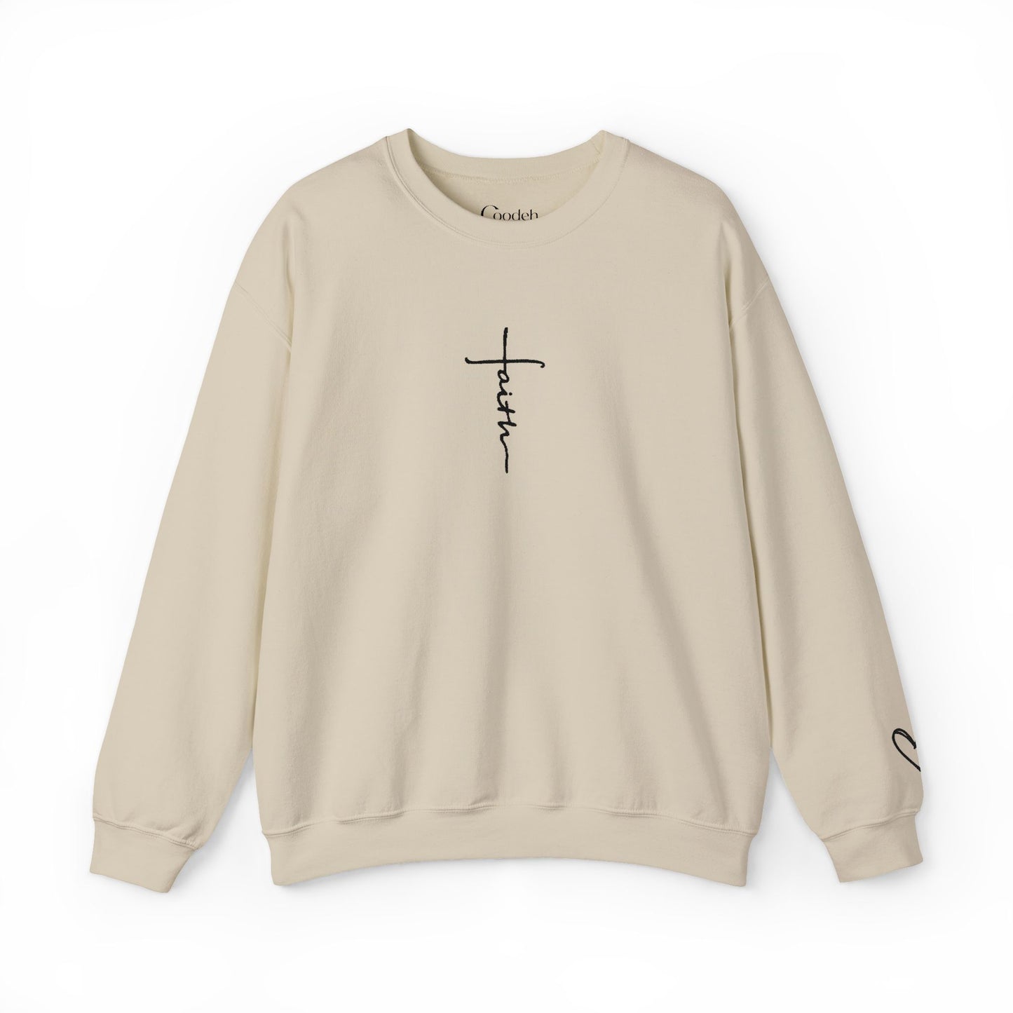 Faith Cross Script Crewneck Sweatshirt church outfit