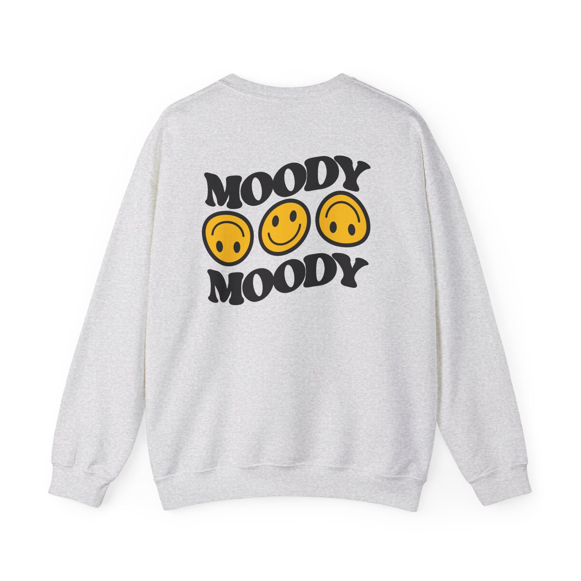 Moody Faces Crewneck Sweatshirt retro graphic design