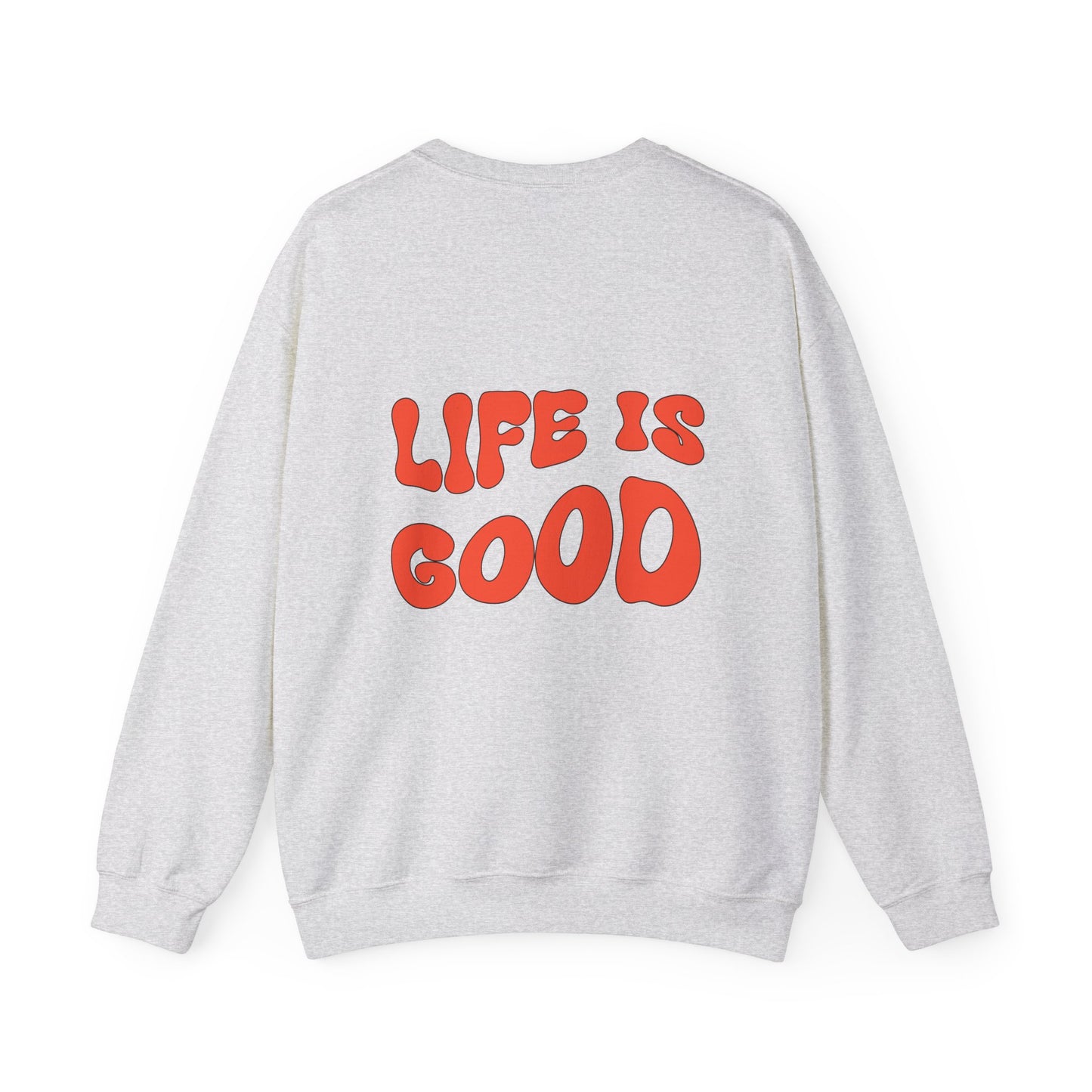 Life Is Good Crewneck Sweatshirt fabric deta