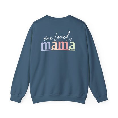 One Loved Mama Crewneck Sweatshirt durable stitching