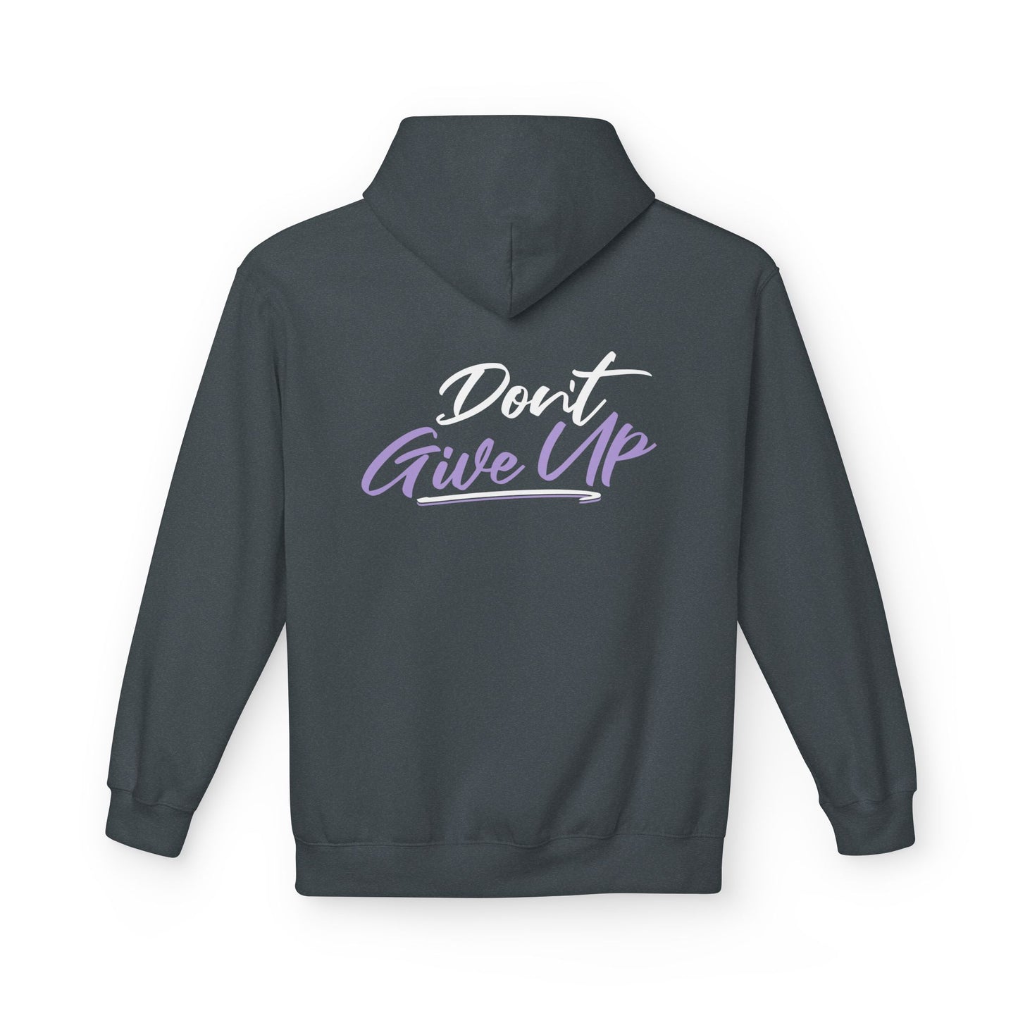 Don't Give Up Inspirational Graphic Hoodie soft fabric detail