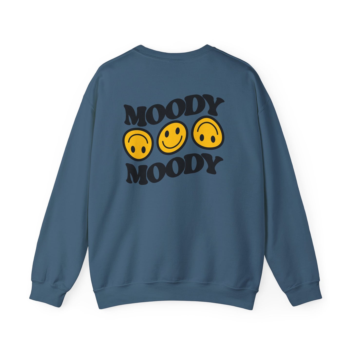 Moody Faces Crewneck Sweatshirt unisex style