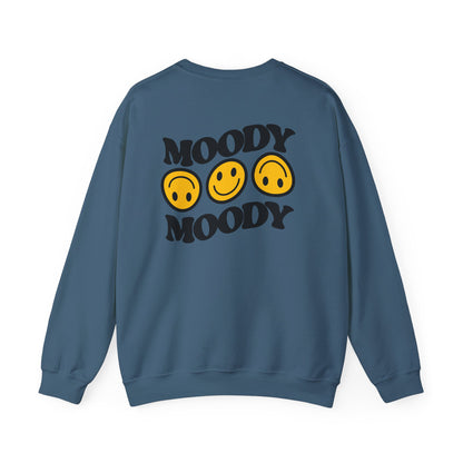 Moody Faces Crewneck Sweatshirt unisex style