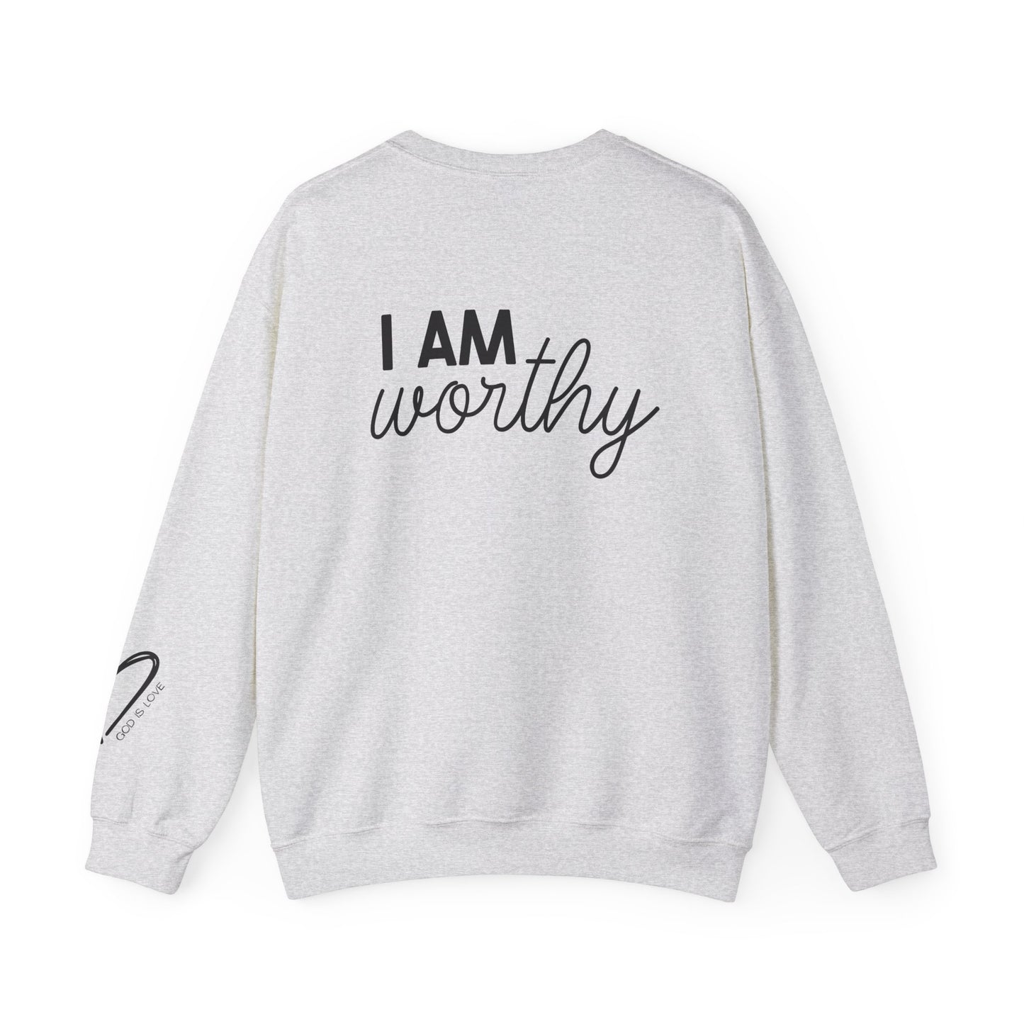 I Am Worthy Crewneck Sweatshirt studio product image
