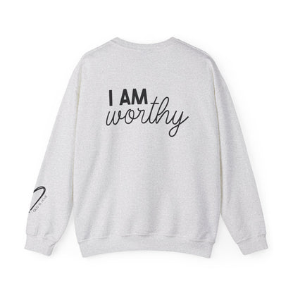 I Am Worthy Crewneck Sweatshirt studio product image