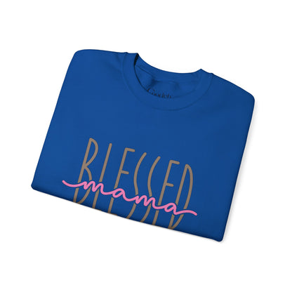 Blessed Mama Crewneck Sweatshirt cotton blend fabric