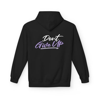 Don't Give Up Inspirational Graphic Hoodie studio product image