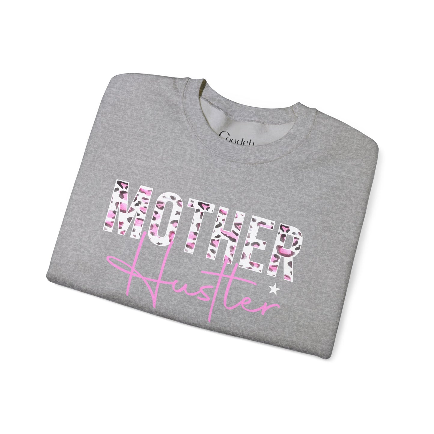 Mother Hustler Leopard Crewneck Sweatshirt side view